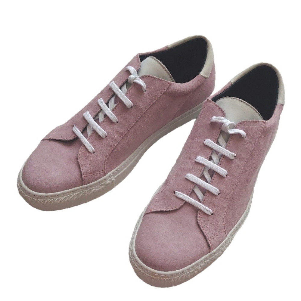 TIM LITTLE x GRENSON Men's Sneakers Tennessee Blues in Velour Pink Size 43 EU